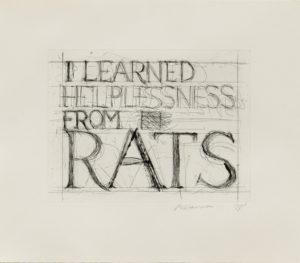 I Learned Helplessness from Rats by Bruce Nauman