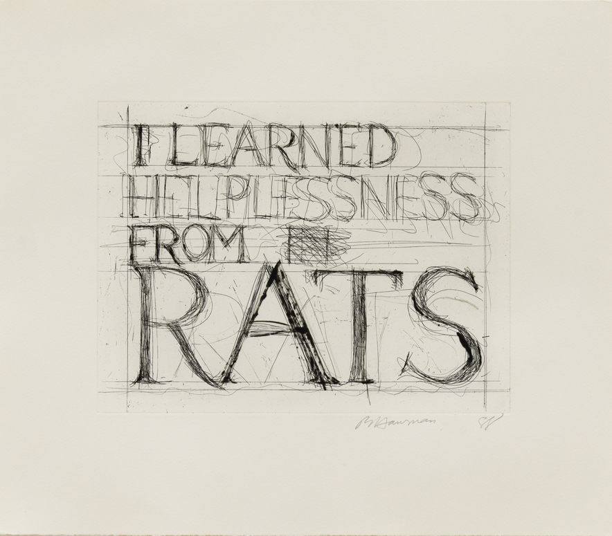 I Learned Helplessness from Rats by Bruce Nauman