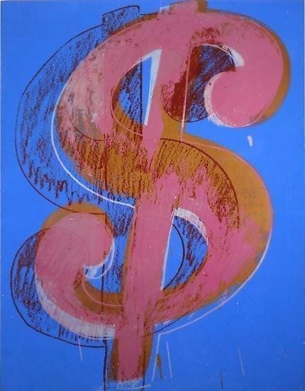 Andy Warhol, $, 1981, Silkscreen on linen