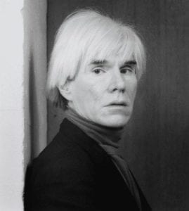 A portrait of the artist Andy Warhol
