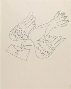 Bird with Letter, ca. 1955