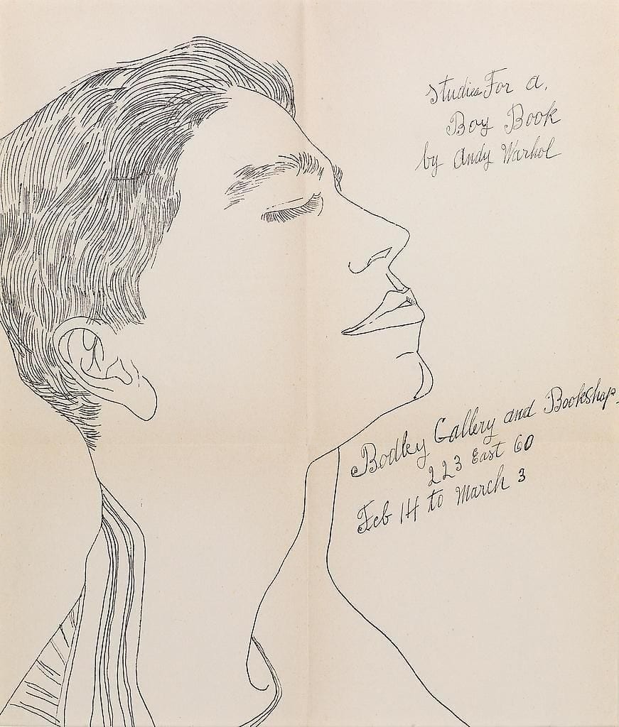 Studies for a Boy Book (Bodley Gallery Announcement) by Andy Warhol