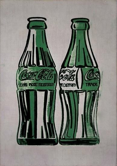Andy Warhol, Two Coke Bottles, 1962, Silkscreen on canvas