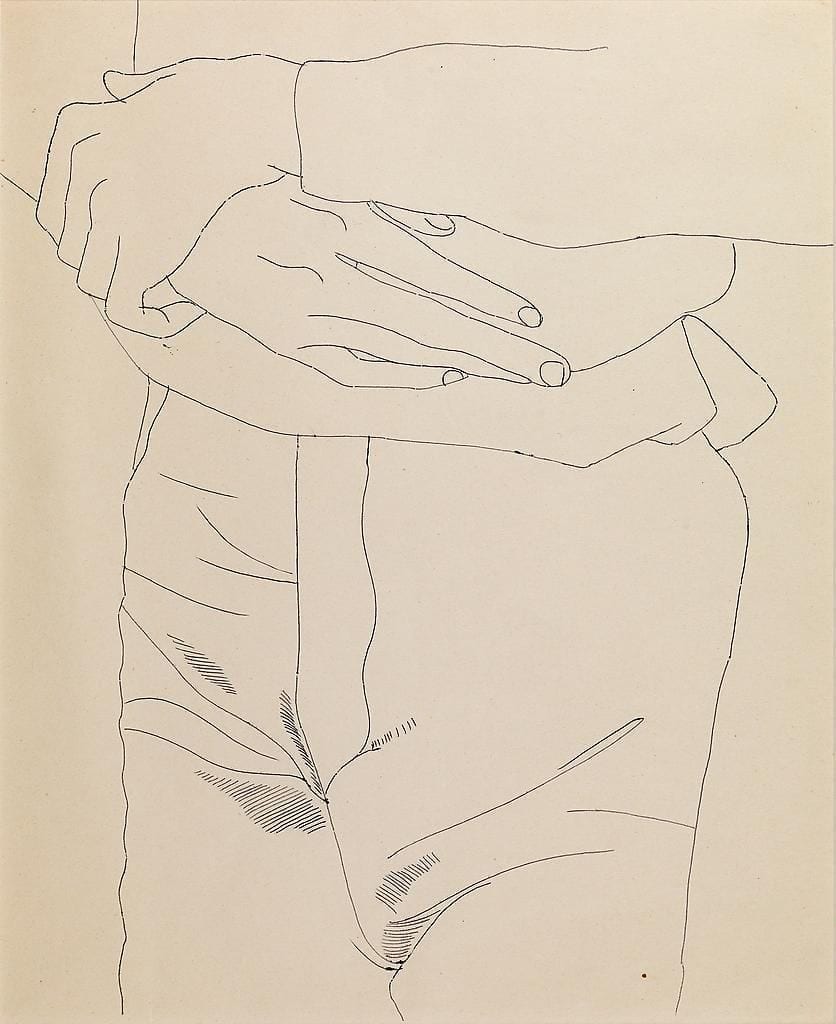 Unidentified Male (Torso w/ hands) by Andy Warhol