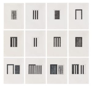 Brice Marden, 12 Views for Caroline Tatyana, 1977-79, Set of 12 etchings with aquatint
