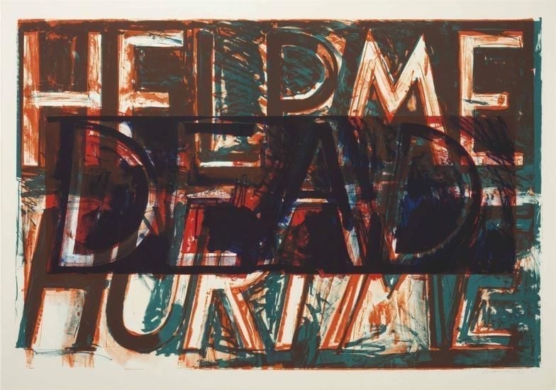 Bruce Nauman, Help Me, Hurt Me, 1975, lithograph