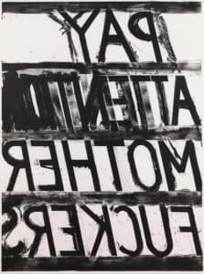Pay Attention, 1973, Lithograph by Bruce Nauman