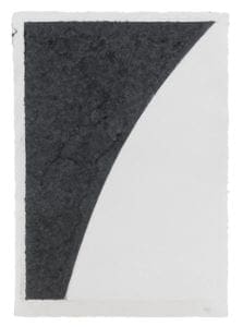 Colored Paper Image I (White Curve with Black I) by Ellsworth Kelly