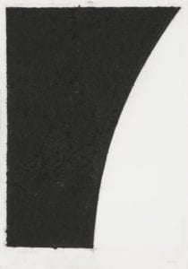 Colored Paper Image VI (White with Black Curve II) by Ellsworth Kelly