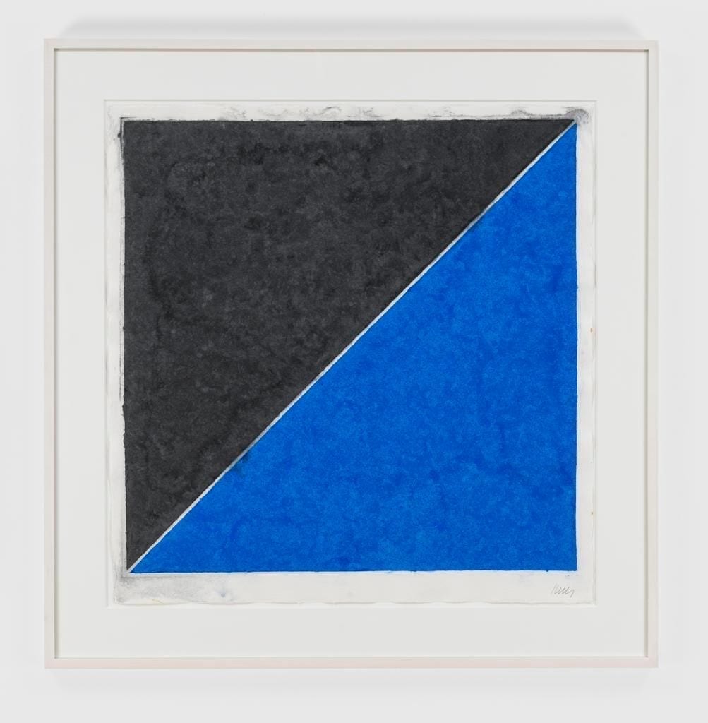 Colored Paper Image XV (Dark Gray with Blue) by Ellsworth Kelly