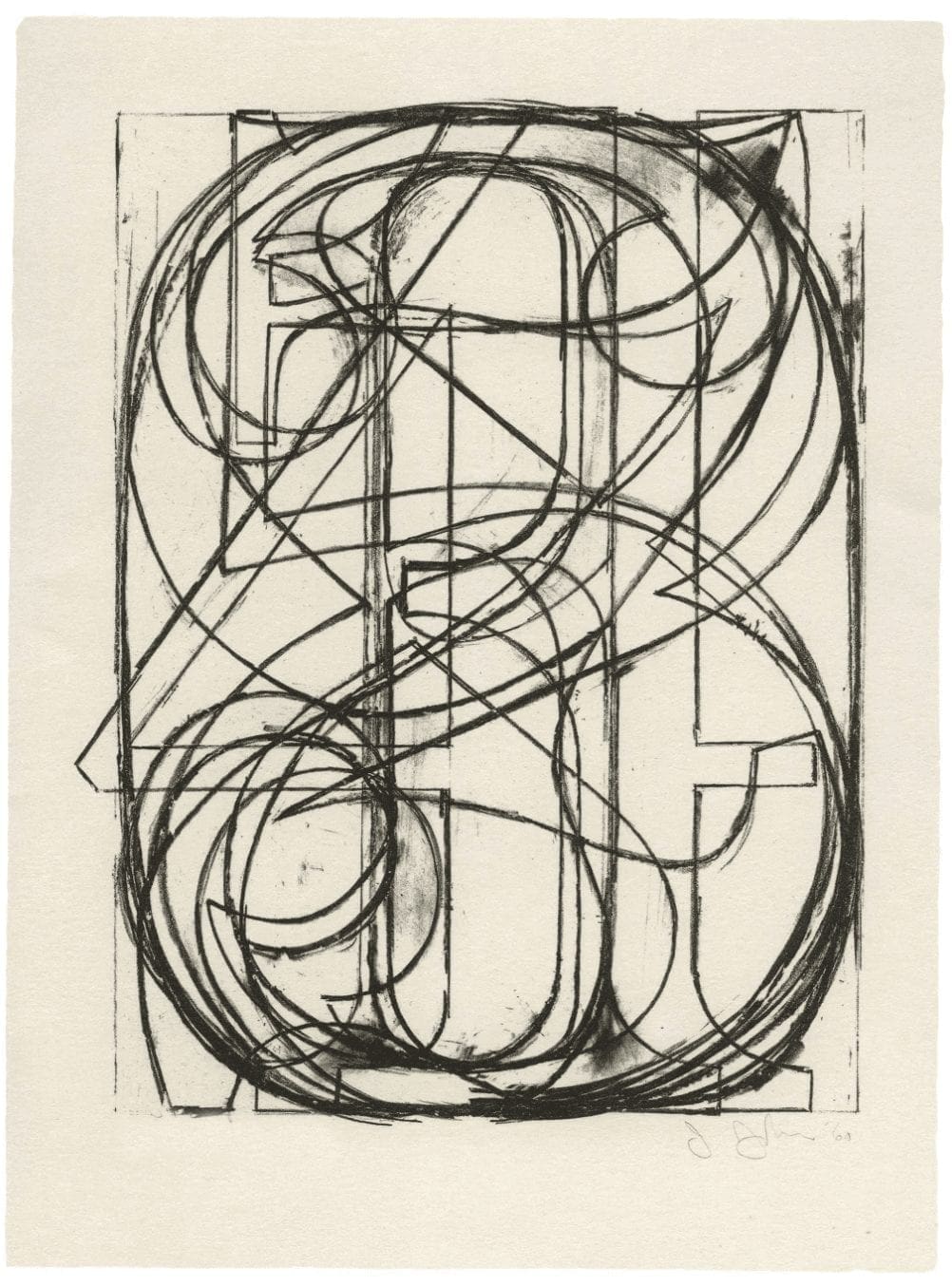 Jasper Johns, 0 through 9, 1960, lithograph
