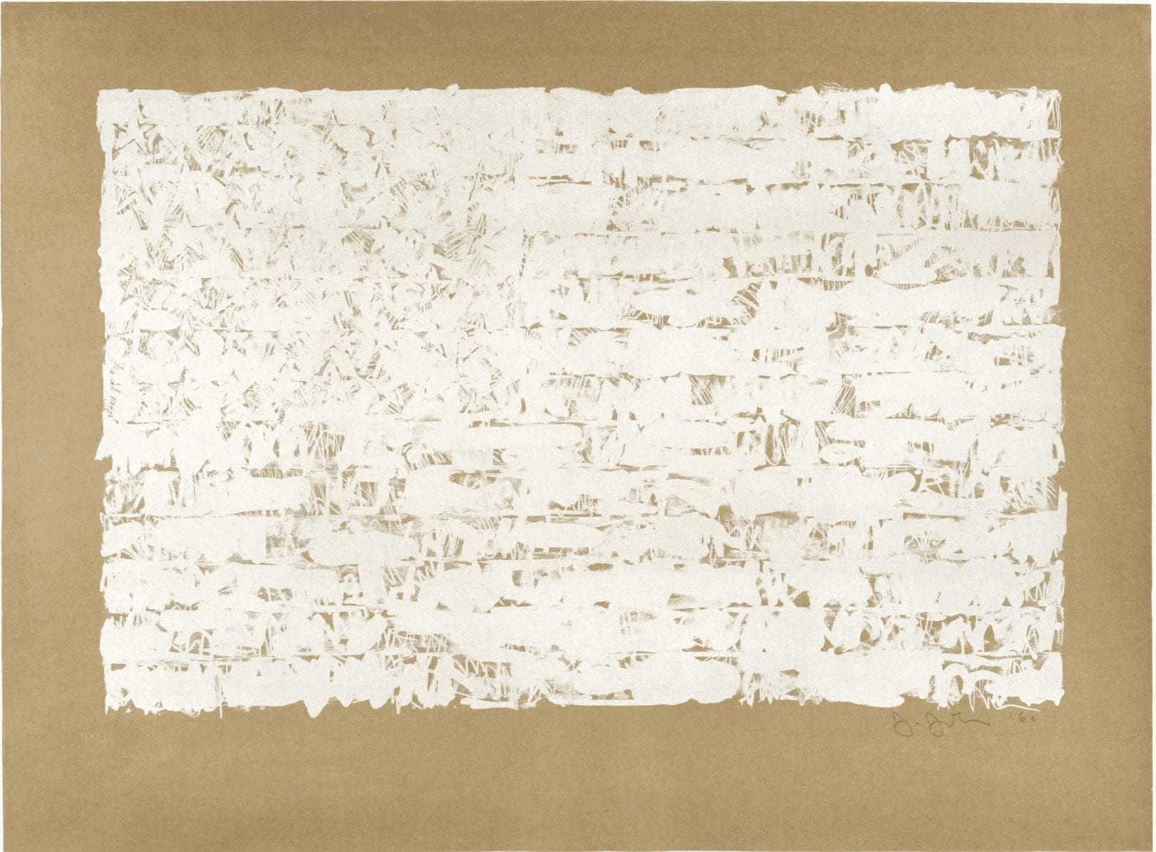 Jasper Johns, Flag II, 1960, Lithograph