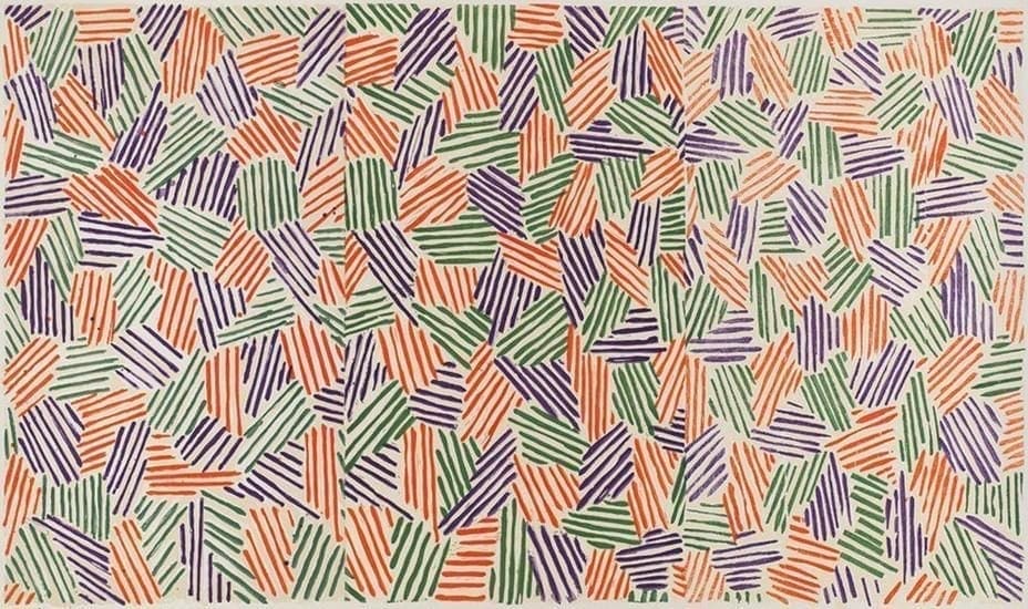 Jasper Johns - Scent, 1976, lithograph, linocut, and woodcut