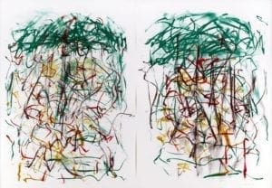Sunflowers I, 1992, lithograph by Joan Mitchell