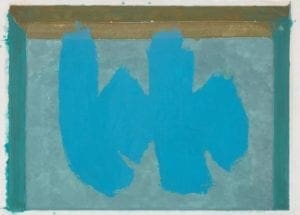 Blue Elegy, 1987, Lithograph and etching in color by Robert Motherwell