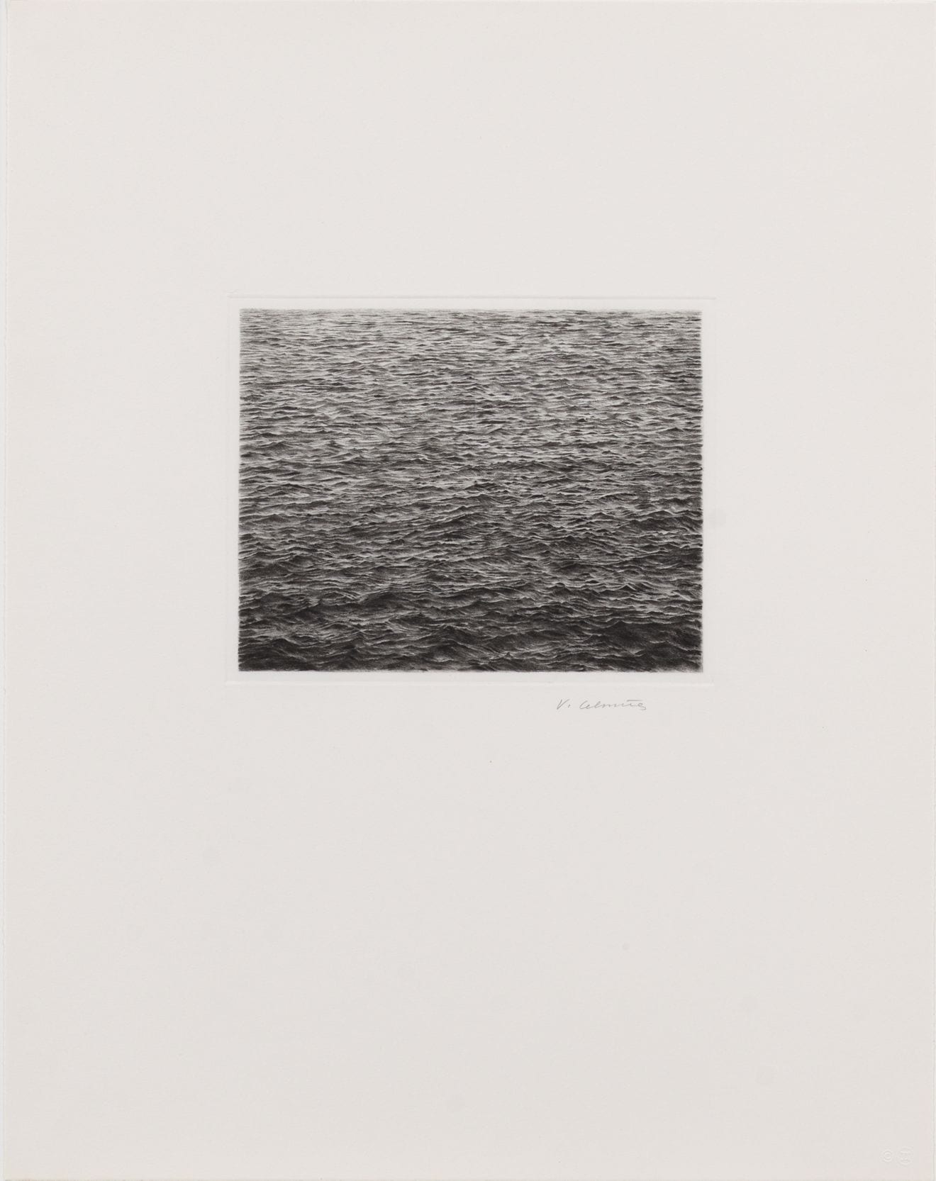 Drypoint – Ocean Surface (Second State) by Vija Celmins