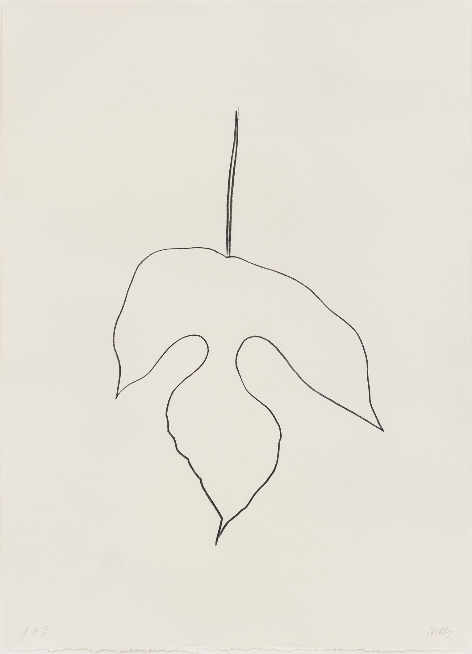 A picture of Mulberry Leaf by Ellsworth Kelly