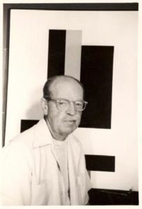 A portrait of the artist John McLaughlin