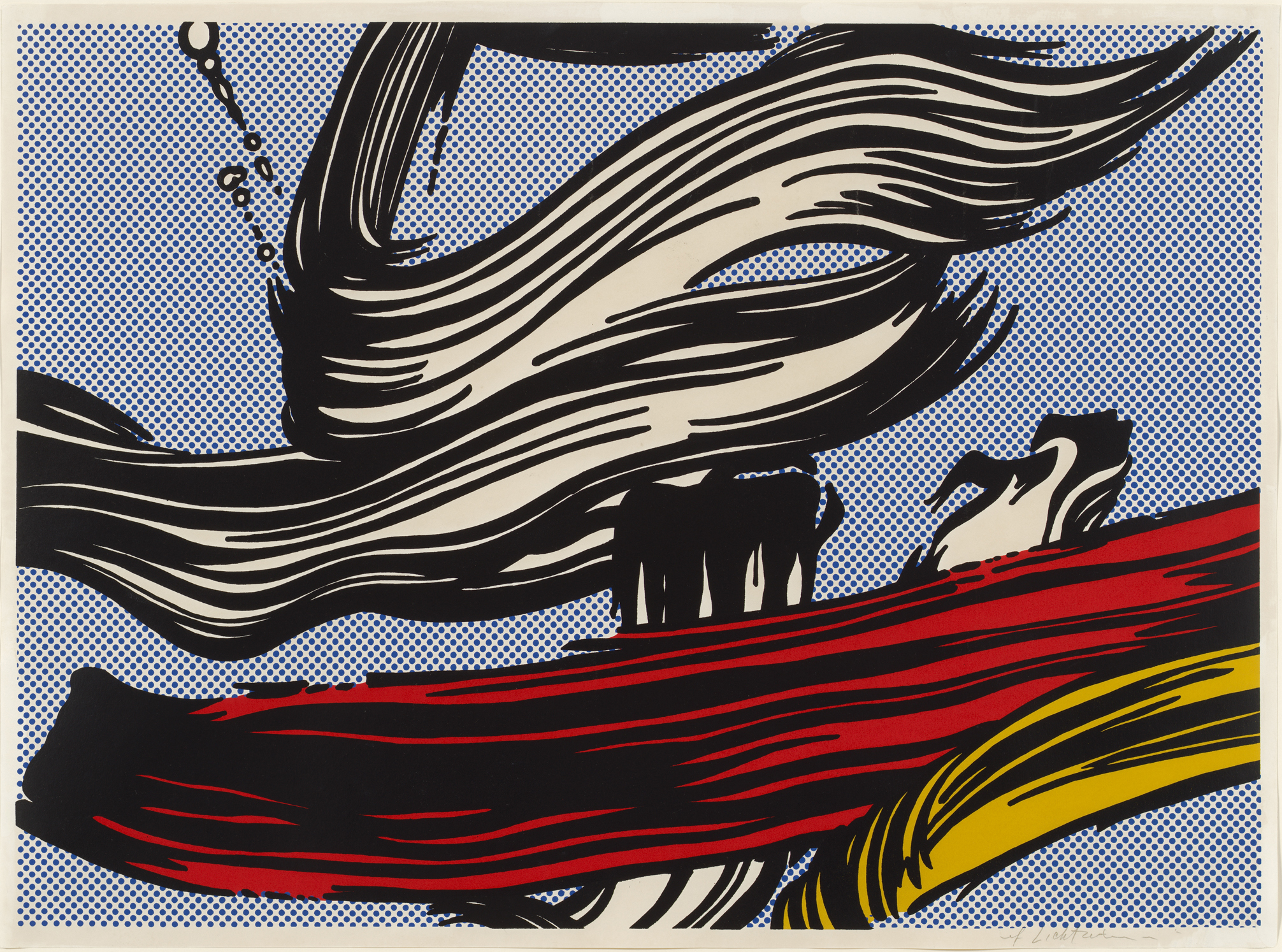 Brushstrokes by Roy Lichtenstein