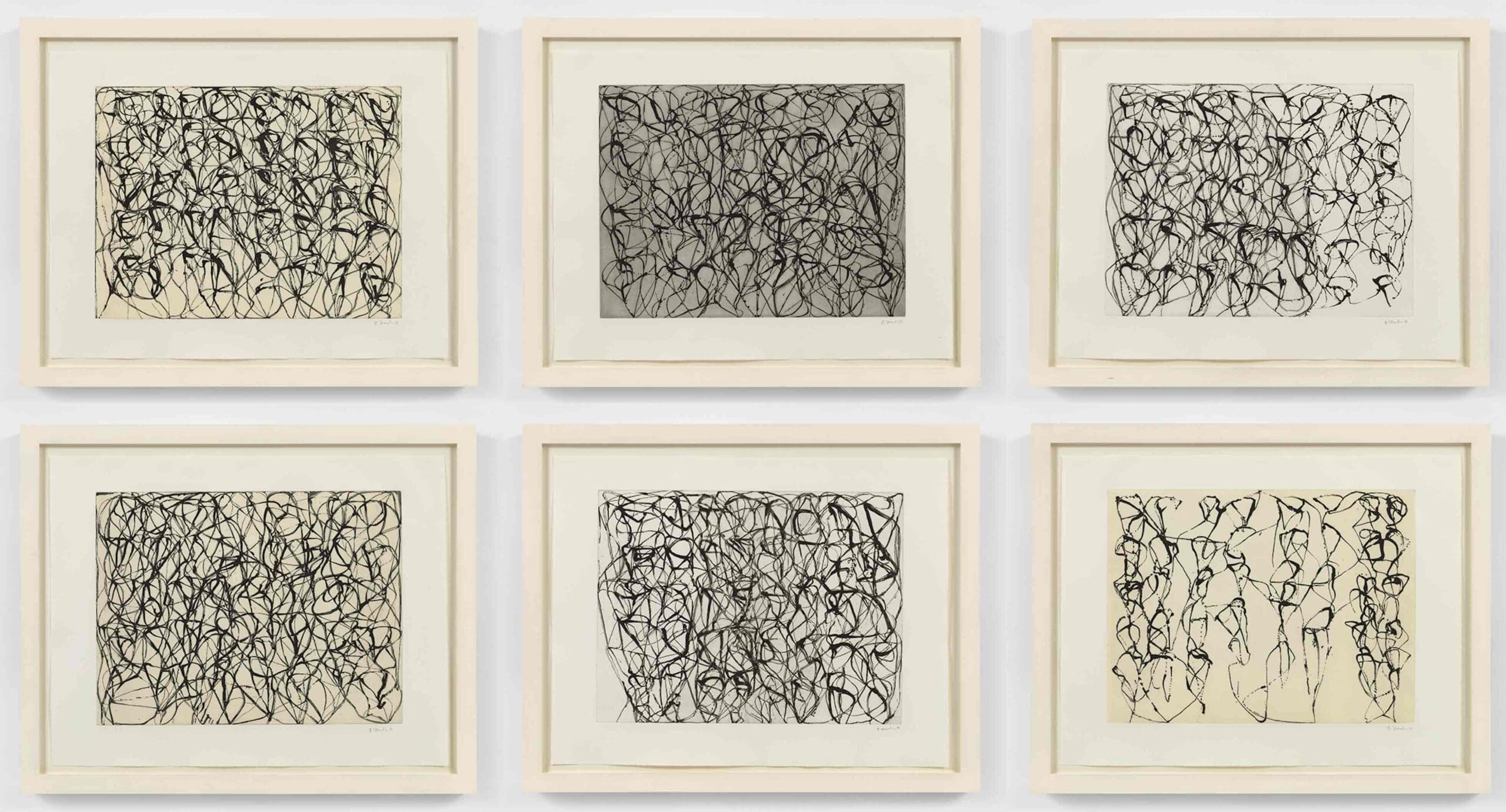 Brice Marden - Cold Mountain Series, Zen Studies 1-6