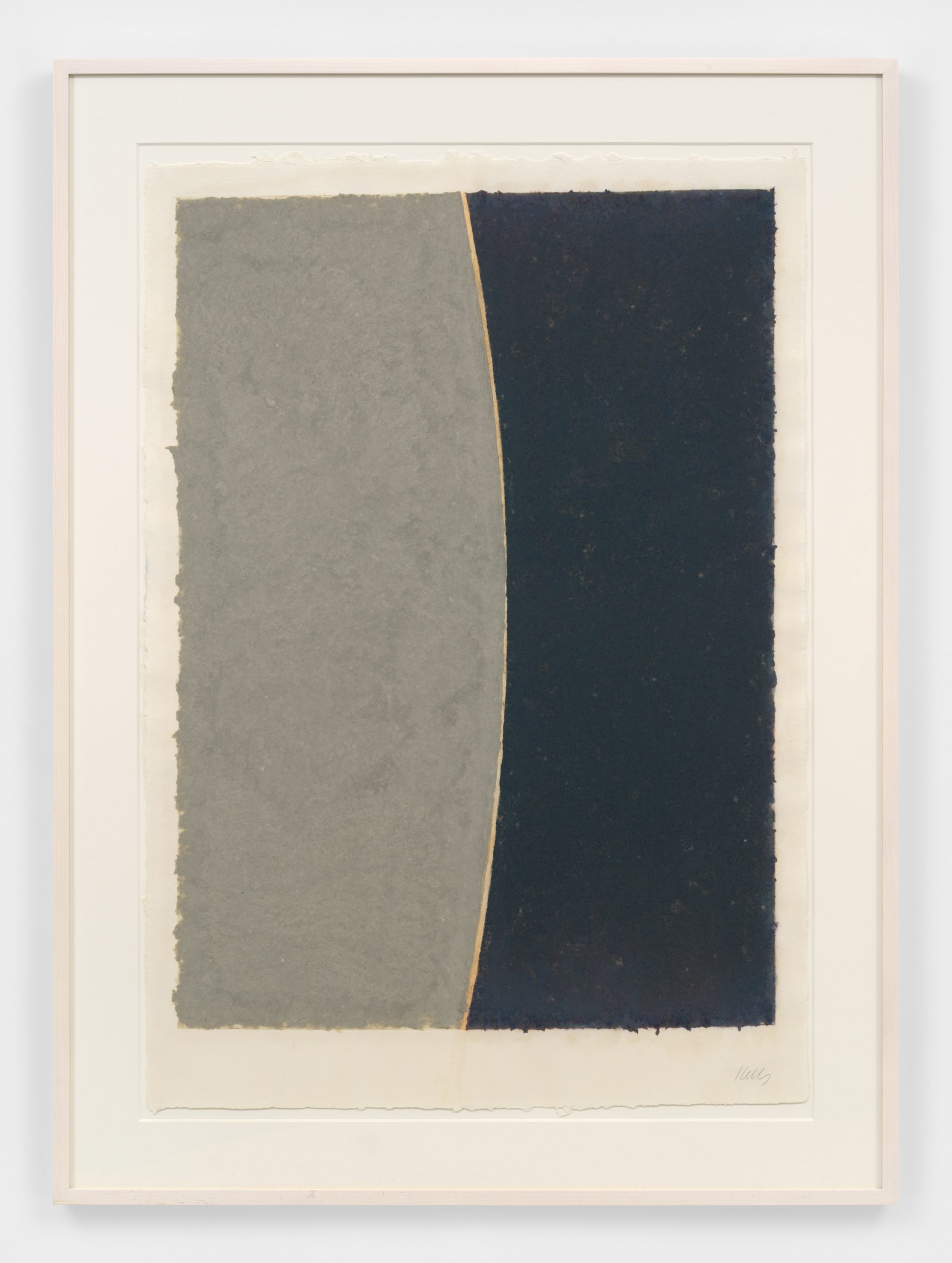 Colored Paper Image VIII (Gray Curve with Blue) by Ellsworth Kelly