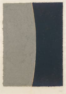 Colored Paper Image VIII (Gray Curve with Blue) by Ellsworth Kelly