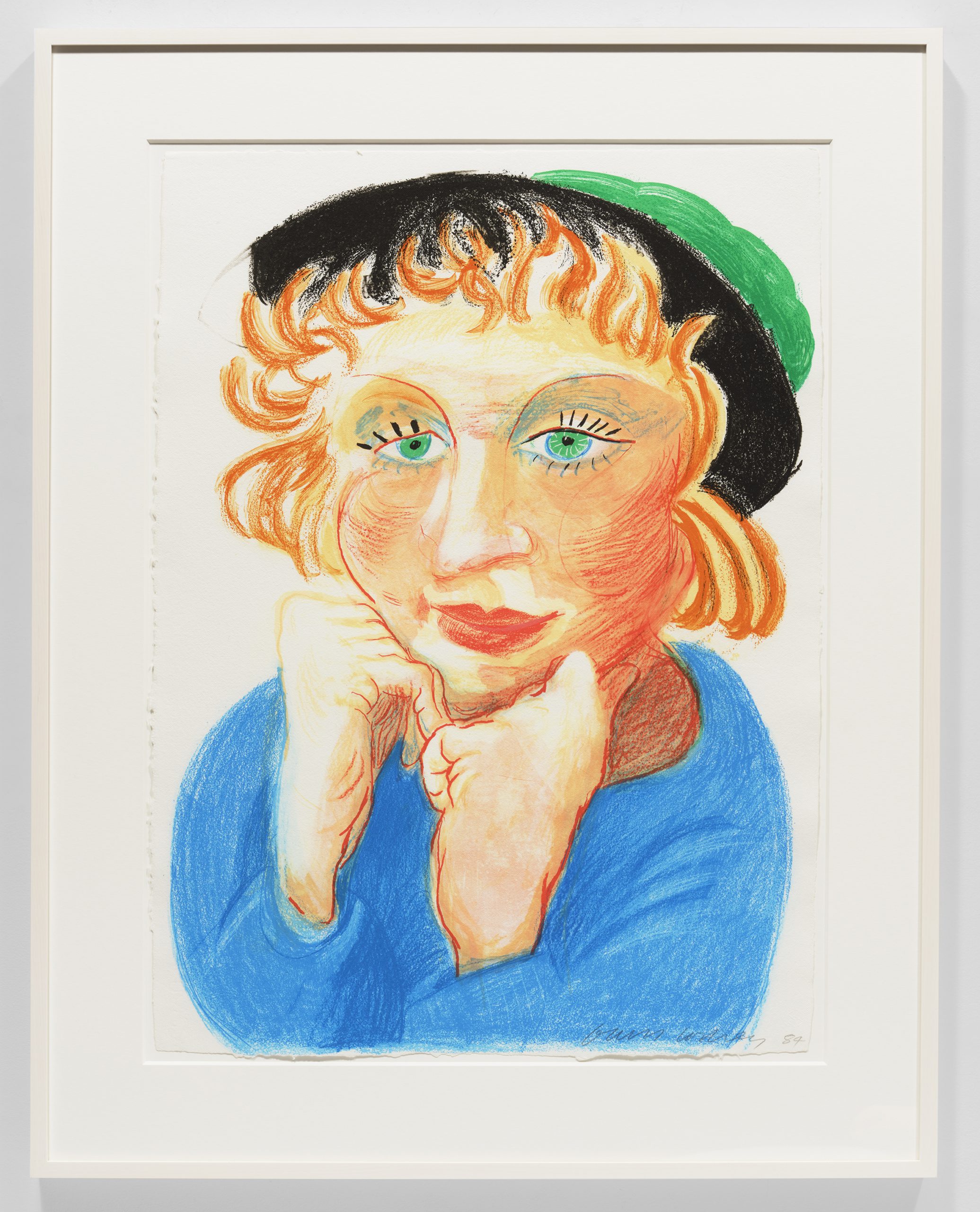 Celia with Green Hat by David Hockney