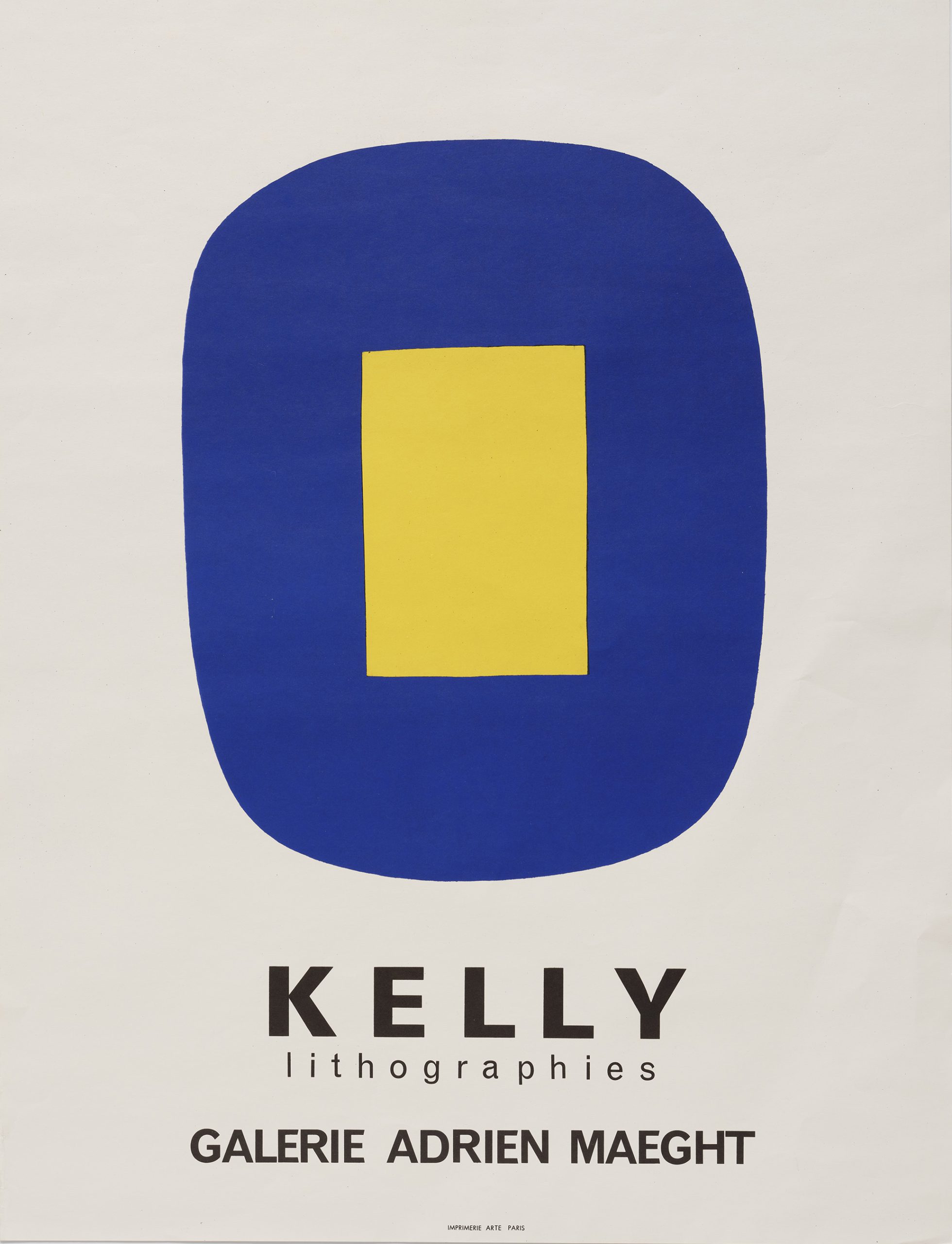 Kelly Lithographies, Galerie Adrien Maeght  (Blue with Yellow) by Ellsworth Kelly