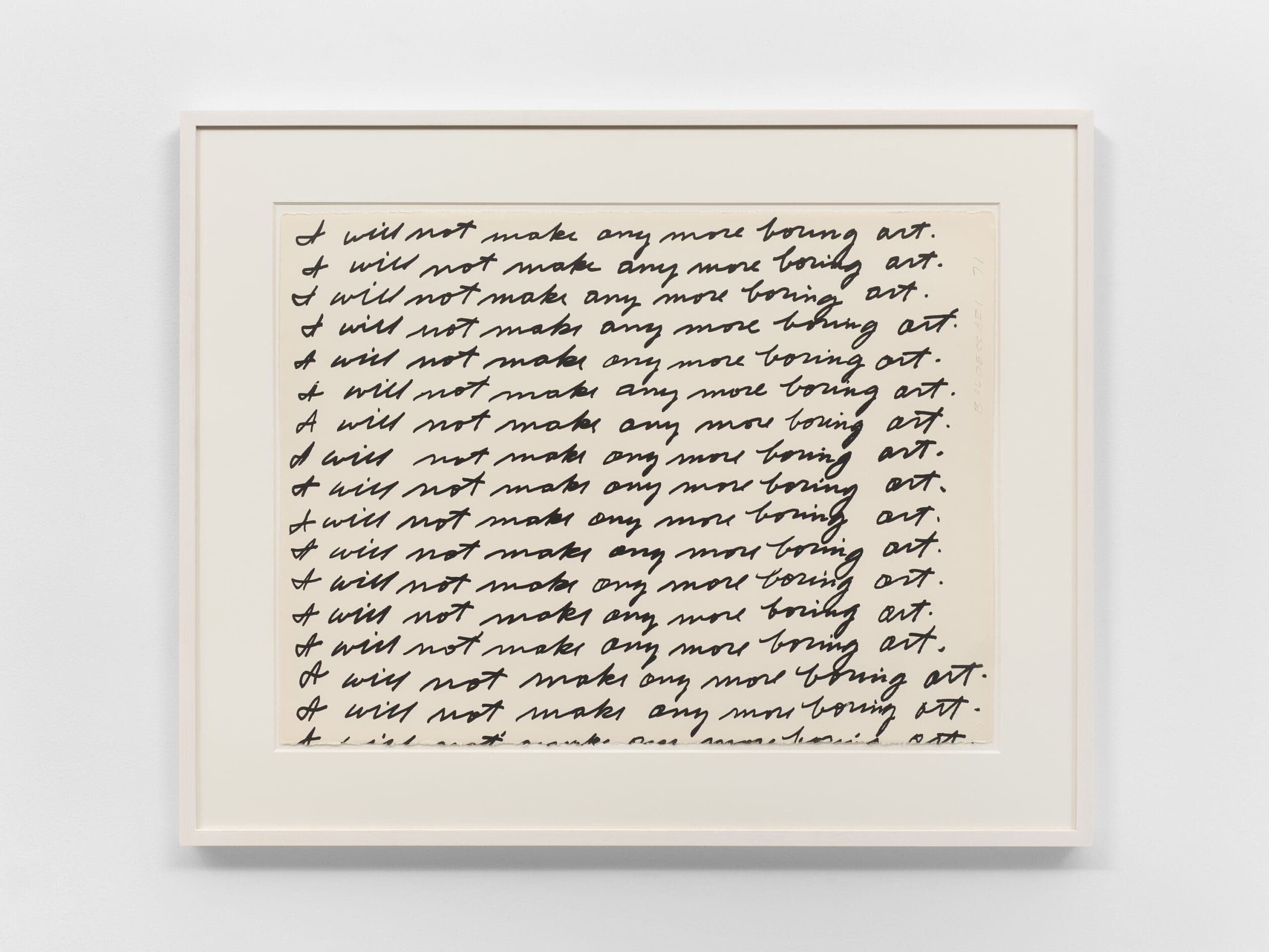 I Will Not Make Any More Boring Art by John Baldessari