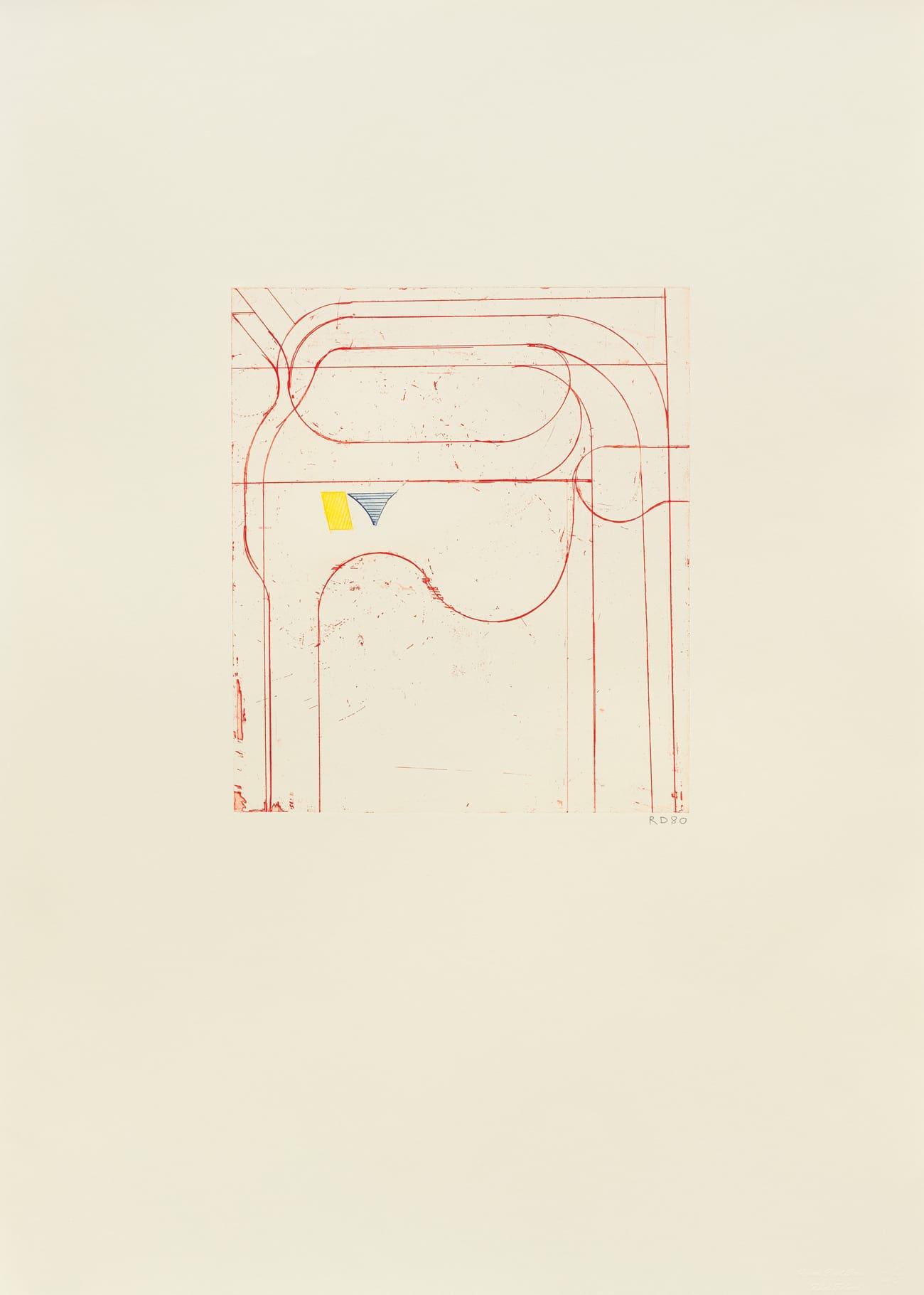 A picture of Construct (Red) by Richard Diebenkorn