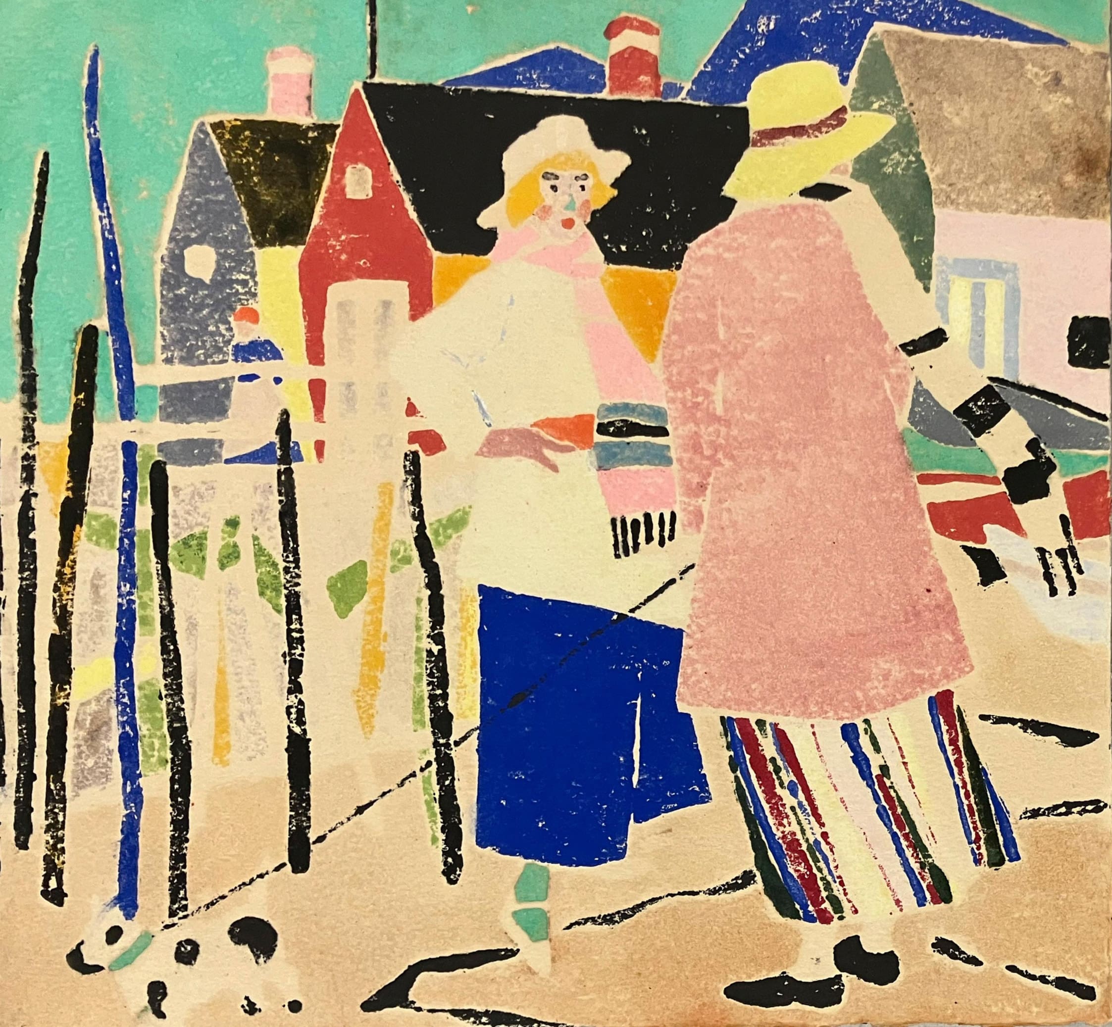 Pre-War American Woodcuts - Ada Gilmore Chaffee - Walking to
