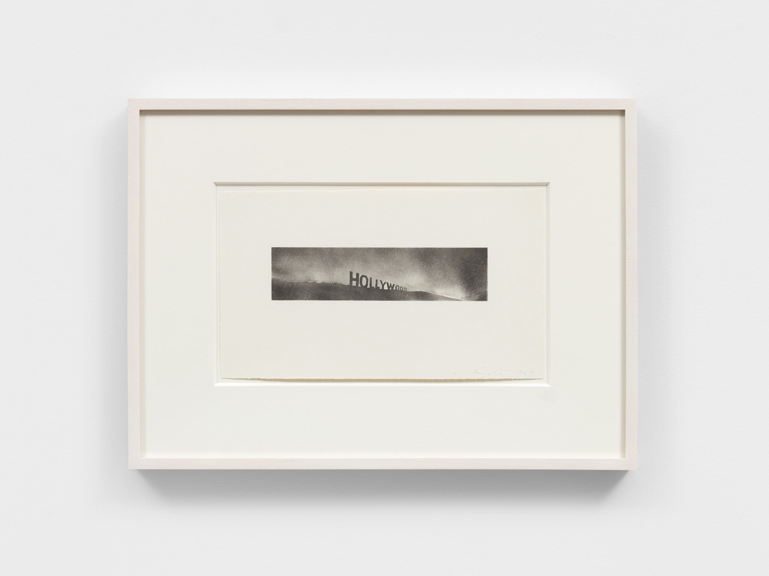 Edward Ruscha - Hollywood in the Rain, 1969, lithograph