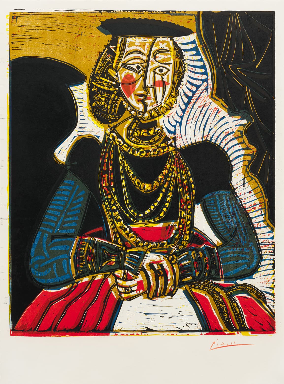 Pablo Picasso - Portrait de jeune fille, d'après Cranach le Jeune, II